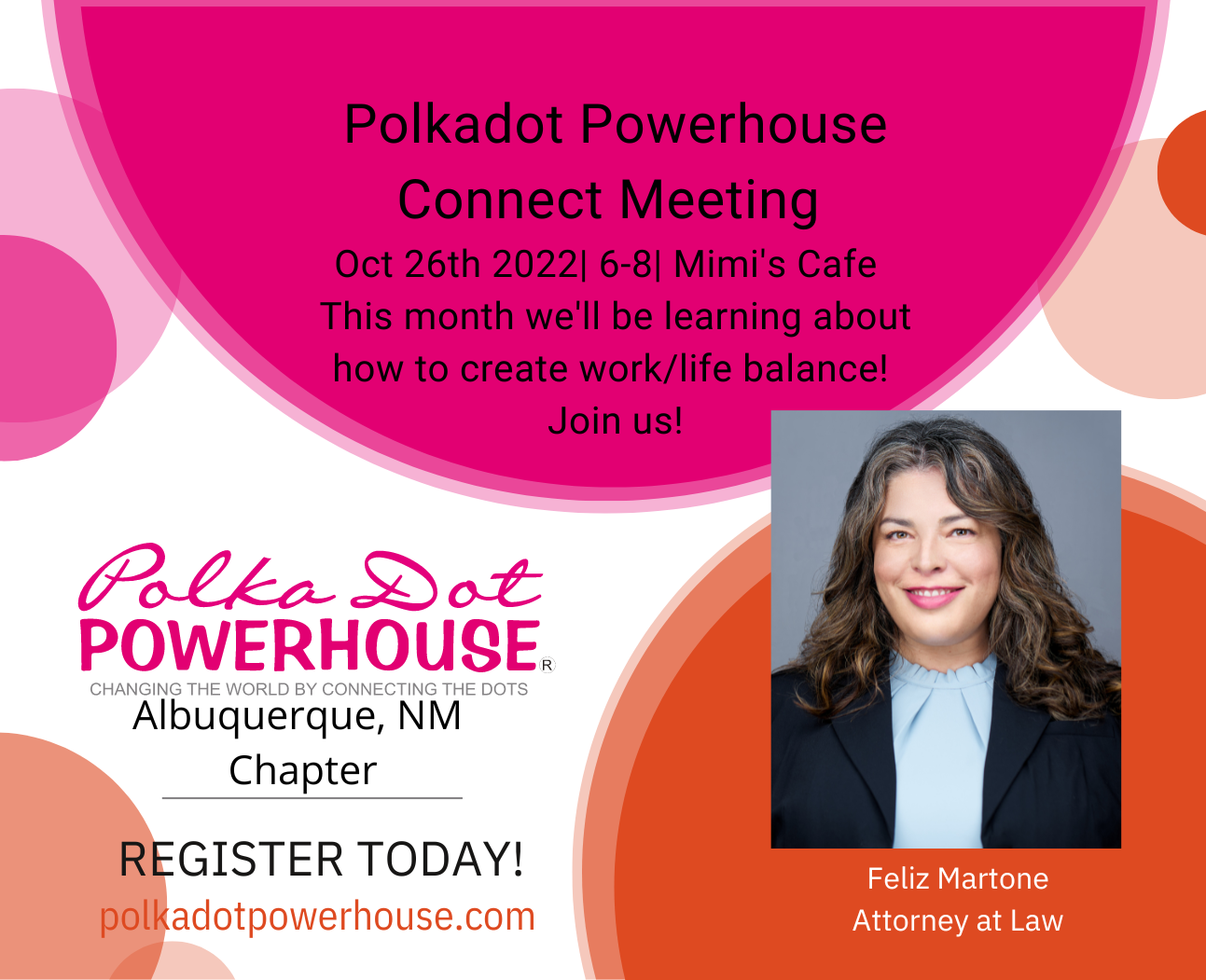 Weds 10 26 22 6pm MT In Person Dinner Meeting Albuquerque NM