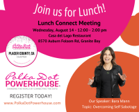 Placer County, CA Lunch Connect Meeting In Person Aug 14th (12-2pm PST) 