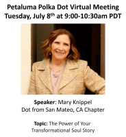 July 2025 Petaluma Virtual Meeting with speaker Mary Knippel